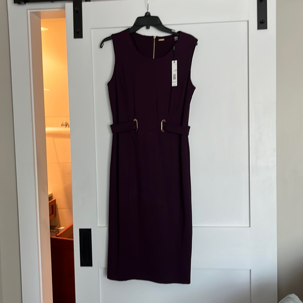 Tahari Purple Dress Size 6 Tags On